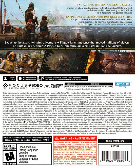 A Plague Tale: Requiem - (New) (Playstation 5)